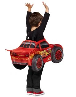 Spirit Halloween Toddler Lightning McQueen 3D Car Ride-Along Costume - Cars -HALLOWEEN COSTUMES Sales 01369461 b