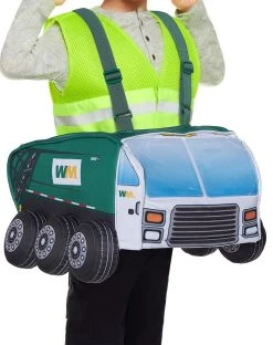 Spirit Halloween Toddler Garbage Truck Ride-Along Costume - Waste Management -HALLOWEEN COSTUMES Sales 01369800 c