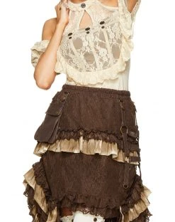 Spirit Halloween Tiered Lace Steampunk Skirt 8 Spirit Halloween Tiered Lace Steampunk Skirt -HALLOWEEN COSTUMES Sales 01370808 c