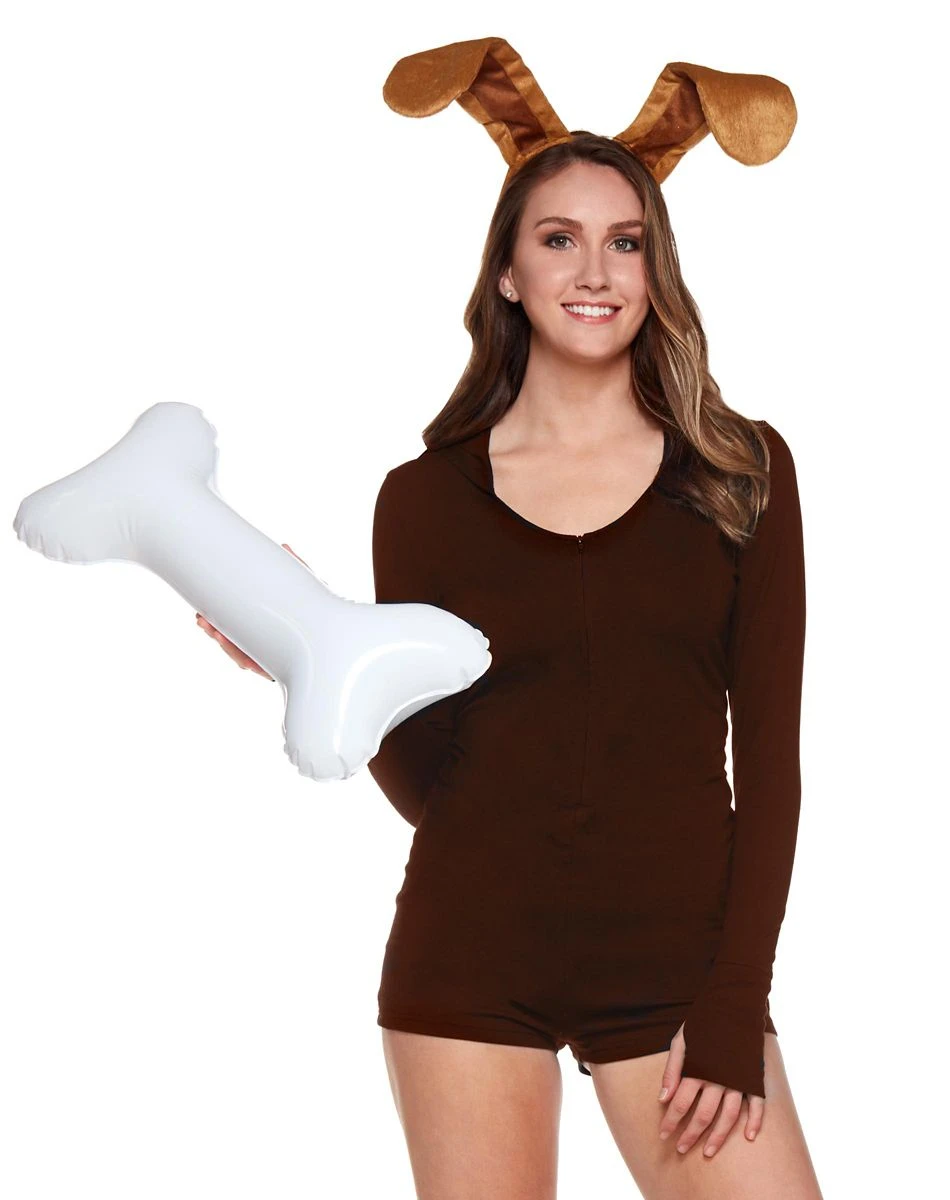 Spirit Halloween Adult Brown Hooded Romper 4 Spirit Halloween Adult Brown Hooded Romper - Image 2