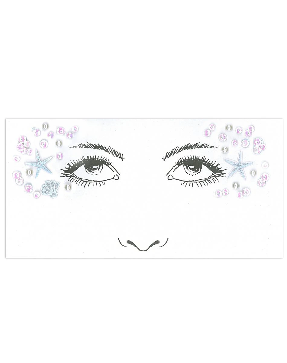 Spirit Halloween Mermaid Face Decal 3 Spirit Halloween Mermaid Face Decal