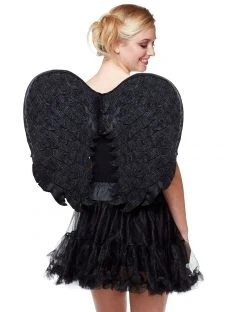 Spirit Halloween Black Velvet Angel Wings