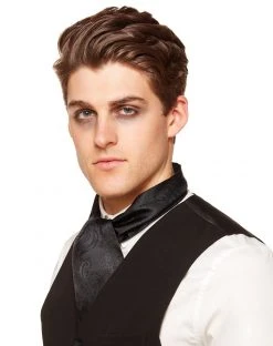 Spirit Halloween Satin Black Ascot