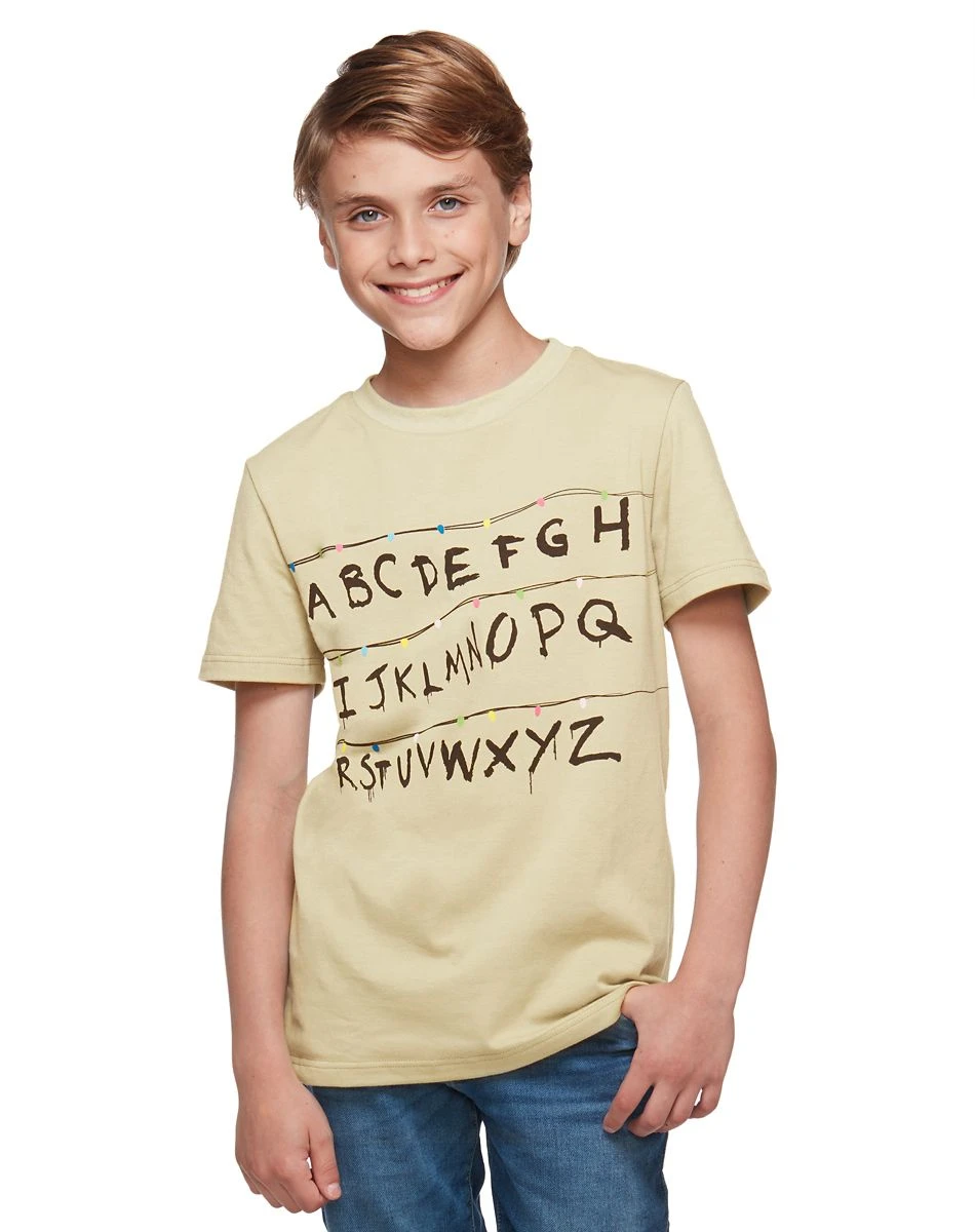 Spirit Halloween Kids Stranger Things Alphabet Wall T Shirt - Stranger Things 3 Spirit Halloween Kids Stranger Things Alphabet Wall T Shirt - Stranger Things