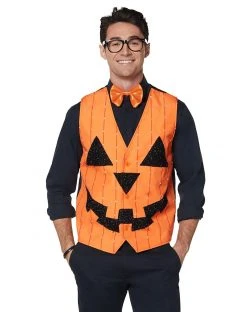 Spirit Halloween Light Up E.L Wire Pumpkin Vest