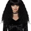 Spirit Halloween Black Crimped Wig with Bangs 1 Spirit Halloween Black Crimped Wig with Bangs -HALLOWEEN COSTUMES Sales 01385707 a