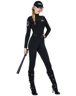 Spirit Halloween Adult SWAT Catsuit Costume