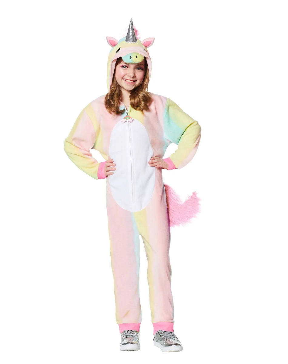 Spirit Halloween Kids Rainbow Unicorn One-Piece Costume 3 Spirit Halloween Kids Rainbow Unicorn One-Piece Costume