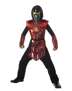 Spirit Halloween Kids Light Up Extreme Fire Ninja Costume