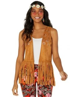 Spirit Halloween Fringed Hippie Vest