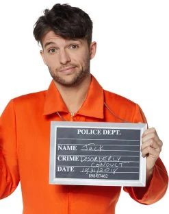 Spirit Halloween Mugshot Sign