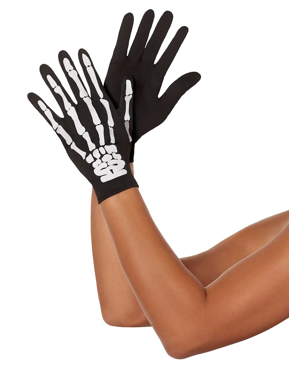 Spirit Halloween Black Skeleton Gloves 3 Spirit Halloween Black Skeleton Gloves