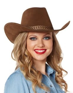 Spirit Halloween Deluxe Brown Cowboy Hat -HALLOWEEN COSTUMES Sales 01389543 d