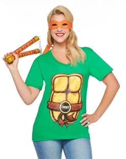 Spirit Halloween Turtle T Shirt With Mask - TMNT