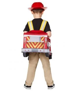 Spirit Halloween Toddler Light Up Firetruck Piggyback Costume -HALLOWEEN COSTUMES Sales 01391739 b