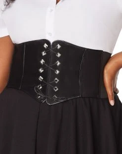 Spirit Halloween Plus Size Black Waist Cincher 6 Spirit Halloween Plus Size Black Waist Cincher -HALLOWEEN COSTUMES Sales 01392612 b