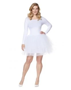 Spirit Halloween White Plus Size Tutu Starter Dress