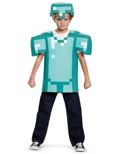 Spirit Halloween Kids Armor Shirt Set - Minecraft