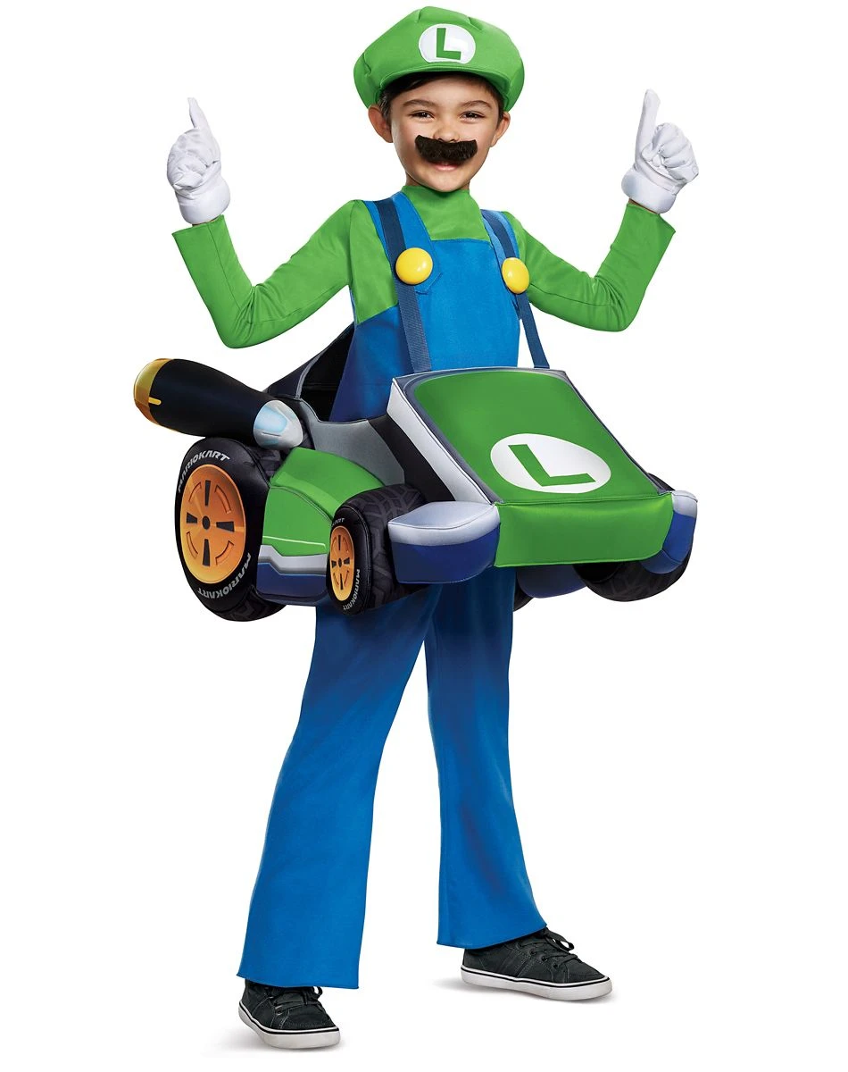 Spirit Halloween Kids Luigi Ride-A-Long Costume - Mario Bros 5 Spirit Halloween Kids Luigi Ride-A-Long Costume - Mario Bros - Image 3