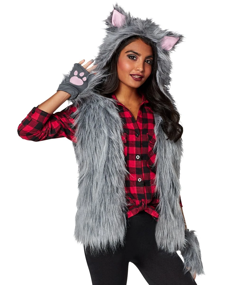 Spirit Halloween Adult Faux Fur Wolf Vest 3 Spirit Halloween Adult Faux Fur Wolf Vest