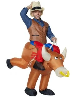 Spirit Halloween Adult Bull Rider Inflatable Costume