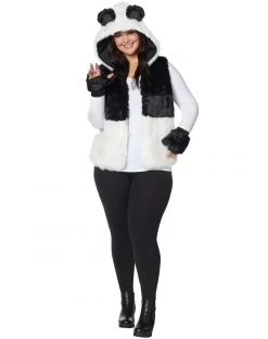 Spirit Halloween Faux Fur Panda Vest -HALLOWEEN COSTUMES Sales 01401249 e