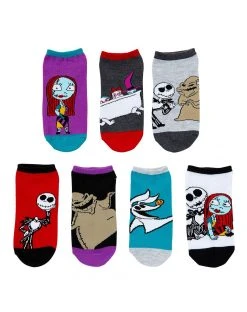 Spirit Halloween The Nightmare Before Christmas Ankle Socks - 7 Pair