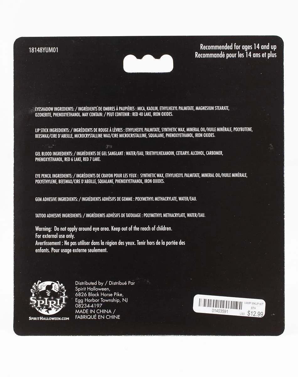 Spirit Halloween Vampire Makeup Kit 5 Spirit Halloween Vampire Makeup Kit - Image 3