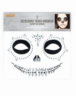 Spirit Halloween Skeleton Face Jewels