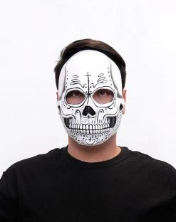 Spirit Halloween Sugar Skull Skeleton Half Mask