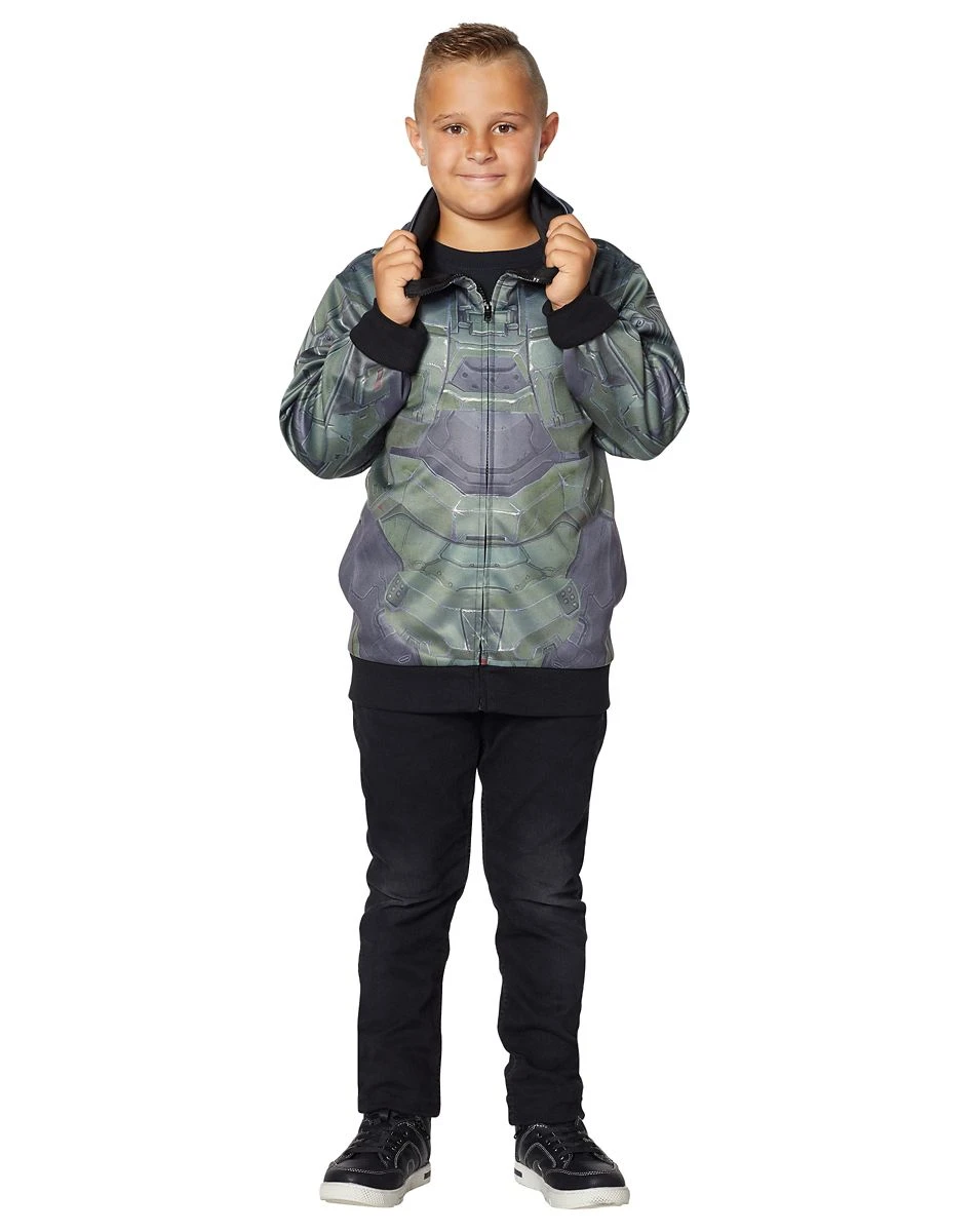 Spirit Halloween Kids Master Chief Hoodie - Halo 5 Spirit Halloween Kids Master Chief Hoodie - Halo - Image 3
