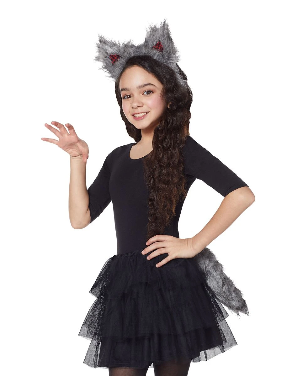 Spirit Halloween Kids Faux Fur Wolf Costume Kit 3 Spirit Halloween Kids Faux Fur Wolf Costume Kit