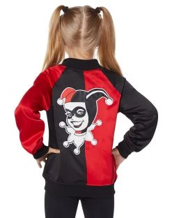 Spirit Halloween Kids Harley Quinn Bomber Jacket - DC Comics -HALLOWEEN COSTUMES Sales 01408673 b