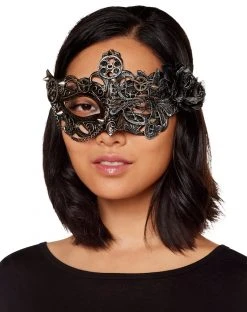 Spirit Halloween Silver Steampunk Eye Half Mask