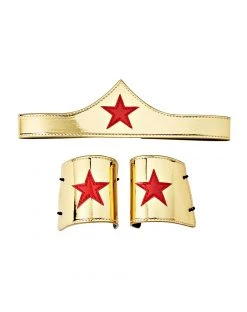 Spirit Halloween Kids Wonder Woman Tiara Gauntlet Set - DC Comics