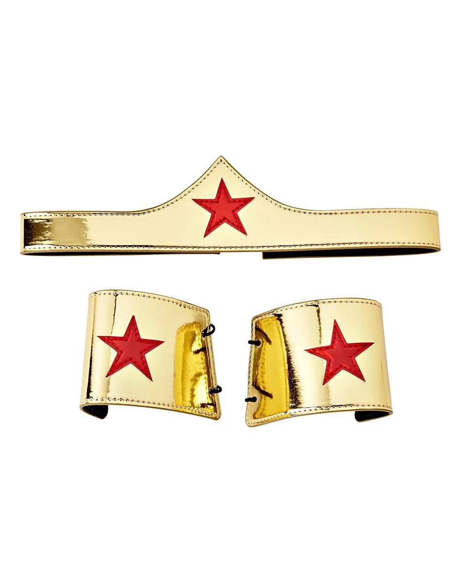Spirit Halloween Adult Wonder Woman Tiara Gauntlet Set - DC Comics 3 Spirit Halloween Adult Wonder Woman Tiara Gauntlet Set - DC Comics