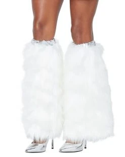 Spirit Halloween White Faux Fur Leg Warmers 5 Spirit Halloween White Faux Fur Leg Warmers -HALLOWEEN COSTUMES Sales 01412550 b