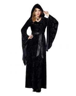 Spirit Halloween Velvet Hooded Robe