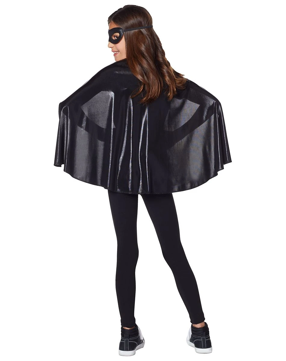 Spirit Halloween Kids Black Cape and Mask 4 Spirit Halloween Kids Black Cape and Mask - Image 2