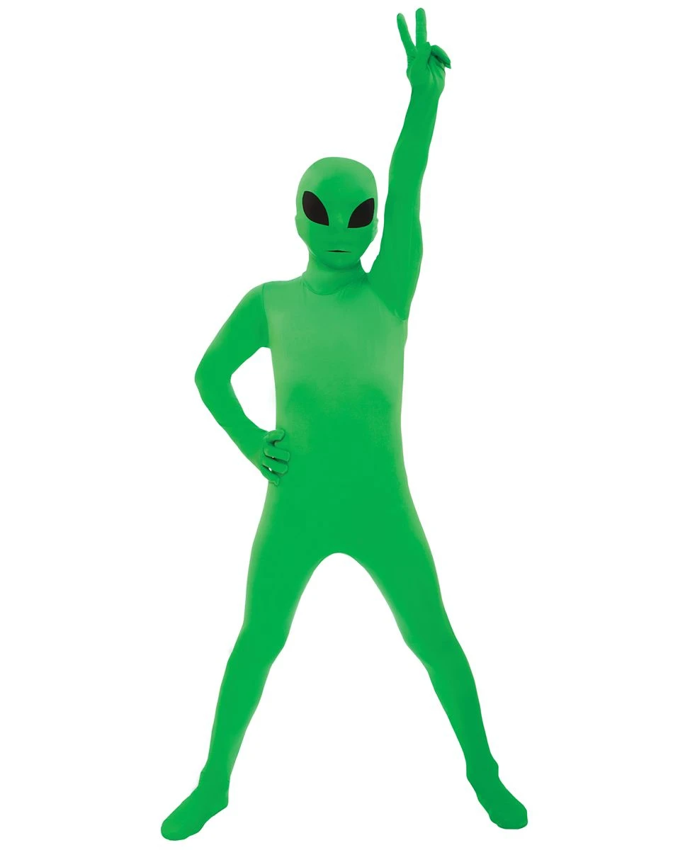 Spirit Halloween Kids Green Alien Skin Suit Costume 3 Spirit Halloween Kids Green Alien Skin Suit Costume