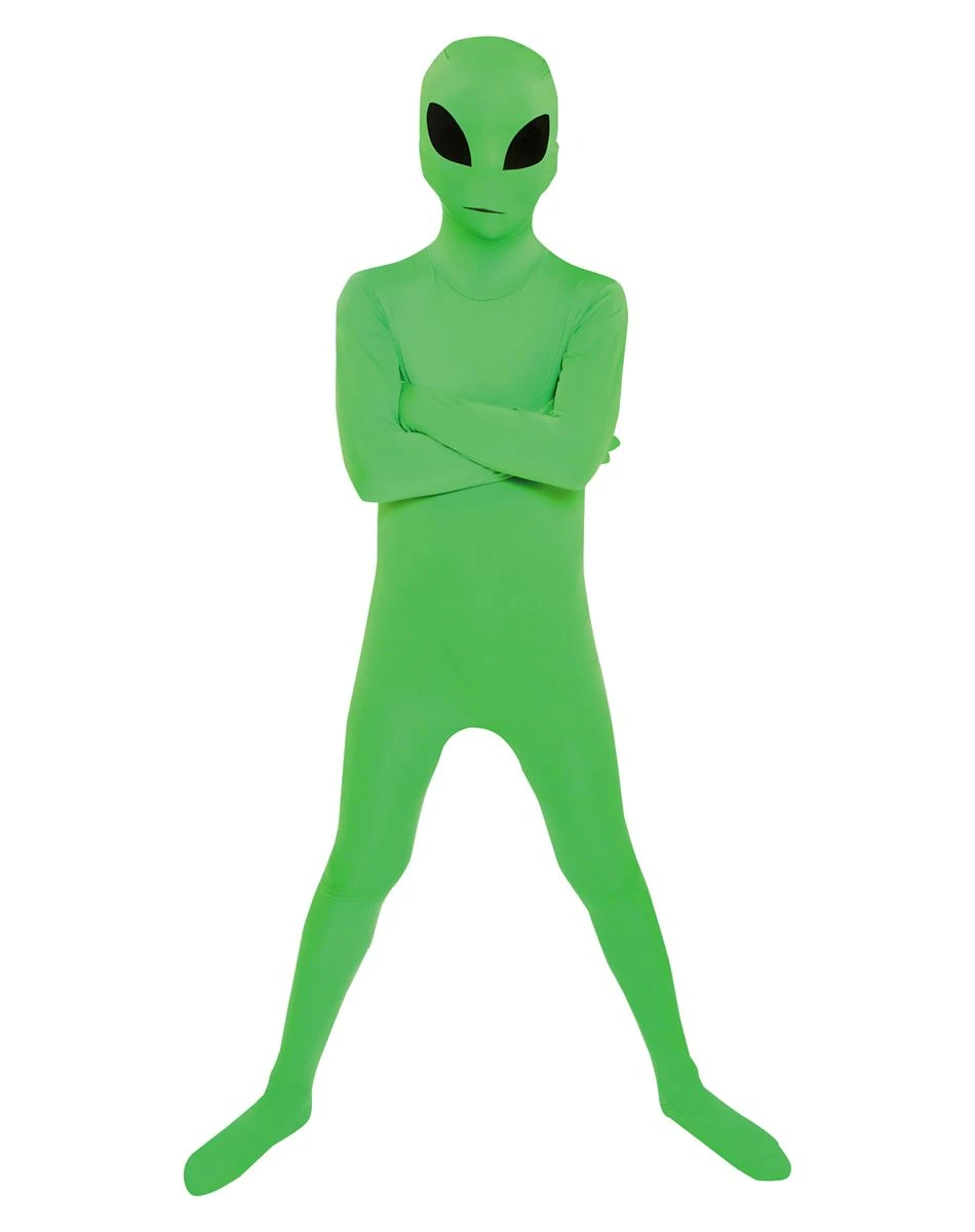 Spirit Halloween Kids Green Alien Skin Suit Costume 6 Spirit Halloween Kids Green Alien Skin Suit Costume - Image 4