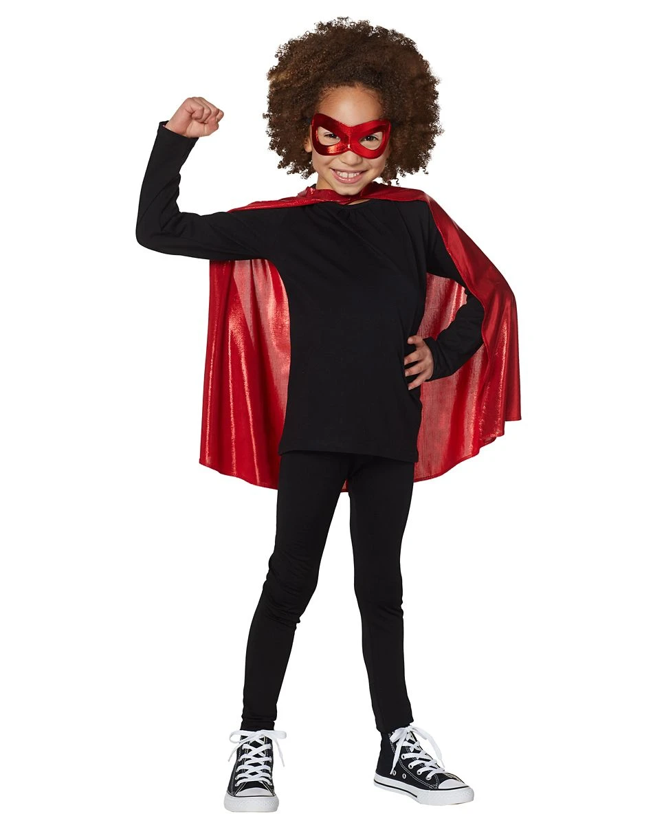Spirit Halloween Kids Red Cape and Mask 3 Spirit Halloween Kids Red Cape and Mask