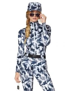 Spirit Halloween Adult Snow Camo Military Catsuit Costume -HALLOWEEN COSTUMES Sales 01425115 c
