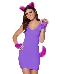 Spirit Halloween Striped Faux Fur Cat Costume Kit