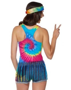 Spirit Halloween Tie Dye Fringe Tank Top 7 Spirit Halloween Tie Dye Fringe Tank Top -HALLOWEEN COSTUMES Sales 01425651 b