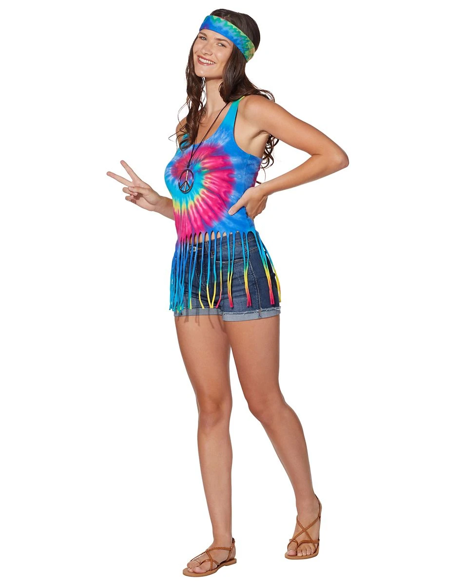 Spirit Halloween Tie Dye Fringe Tank Top 5 Spirit Halloween Tie Dye Fringe Tank Top - Image 3