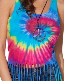 Spirit Halloween Tie Dye Fringe Tank Top 9 Spirit Halloween Tie Dye Fringe Tank Top -HALLOWEEN COSTUMES Sales 01425651 d