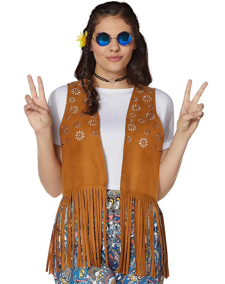 Spirit Halloween Fringed Hippie Vest 6 Spirit Halloween Fringed Hippie Vest - Image 4