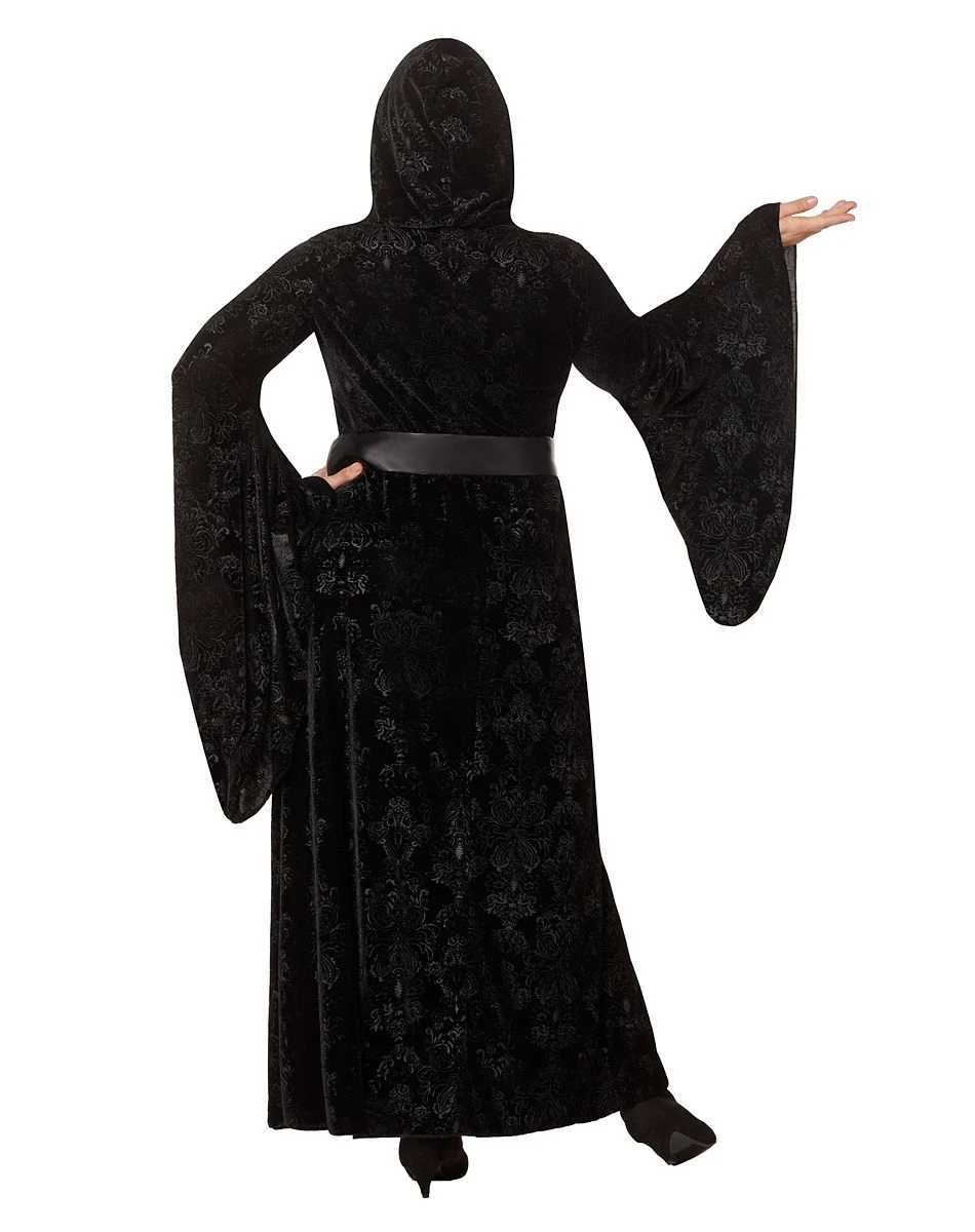Spirit Halloween Velvet Hooded Plus Size Robe 4 Spirit Halloween Velvet Hooded Plus Size Robe - Image 2