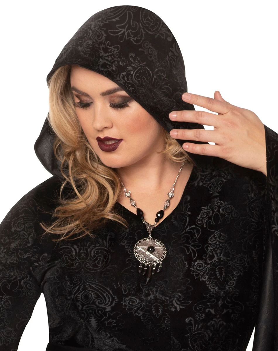 Spirit Halloween Velvet Hooded Plus Size Robe 5 Spirit Halloween Velvet Hooded Plus Size Robe - Image 3